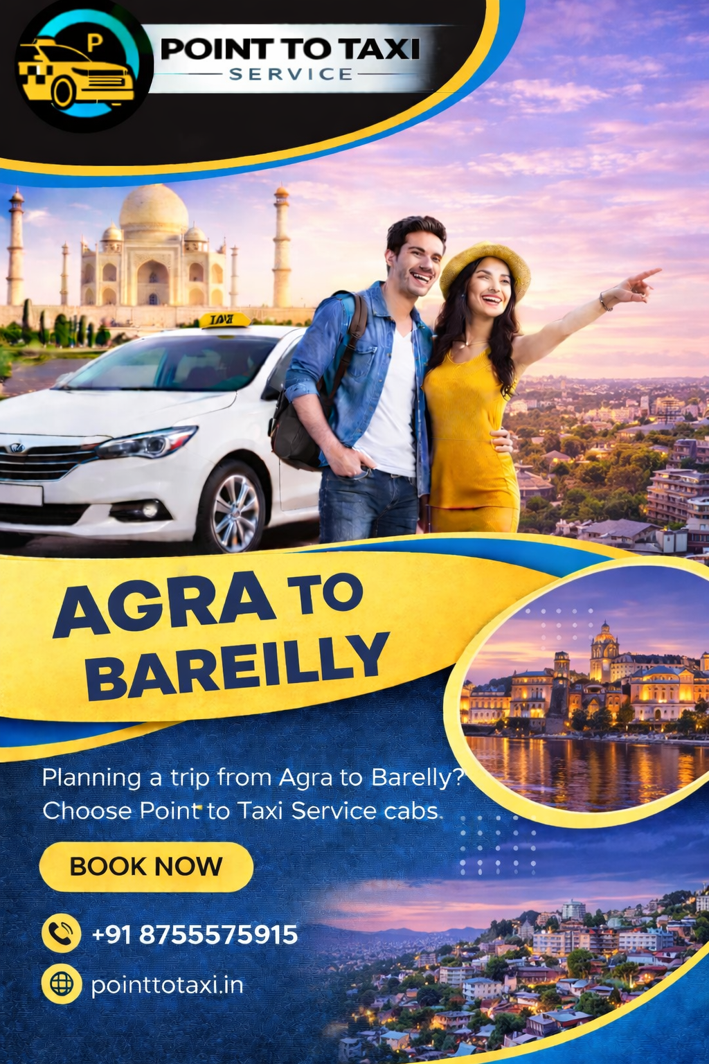 Agra to Bareilly Taxi Service